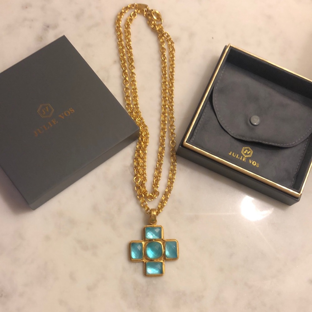 Julie Vos Savoy Pendant Bahamian Blue